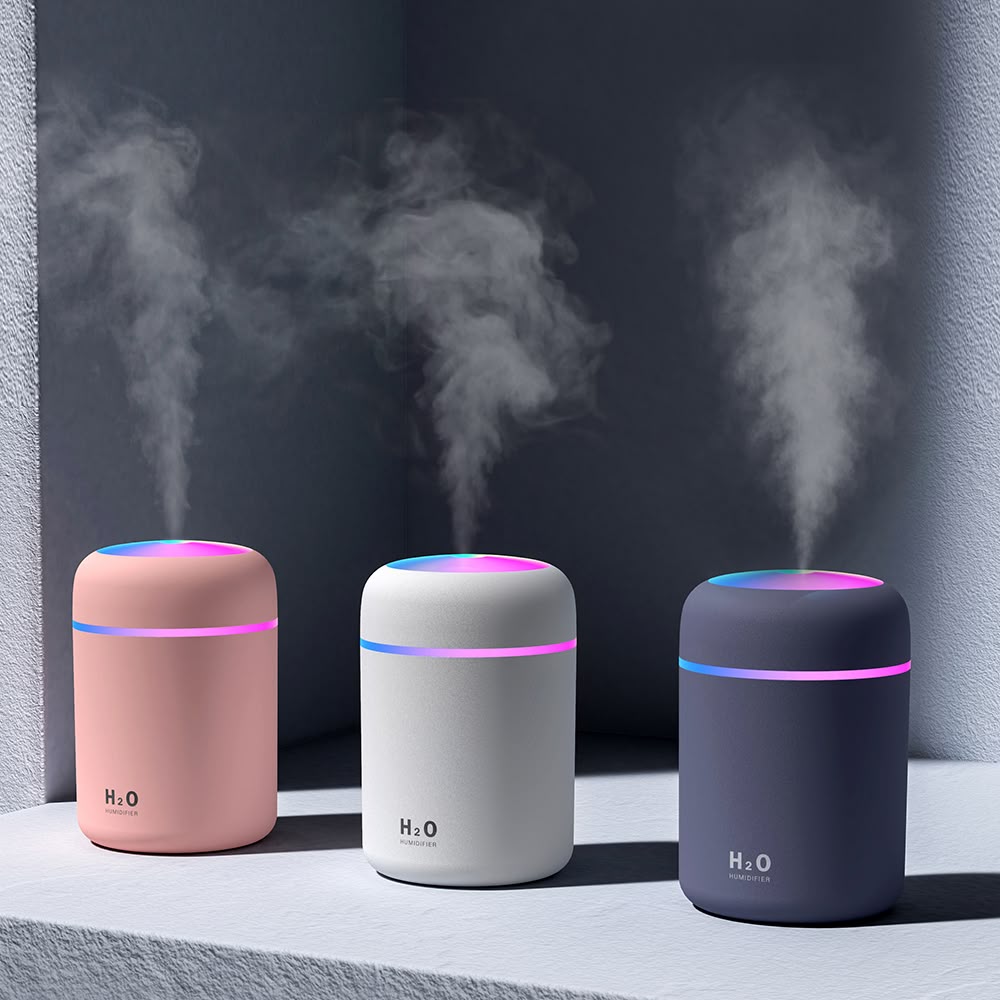 Ultrasonic Air Humidifier & Essential Oil Diffuser – Cool Mist LED Aroma Humidifier for Bedroom, Office & Home