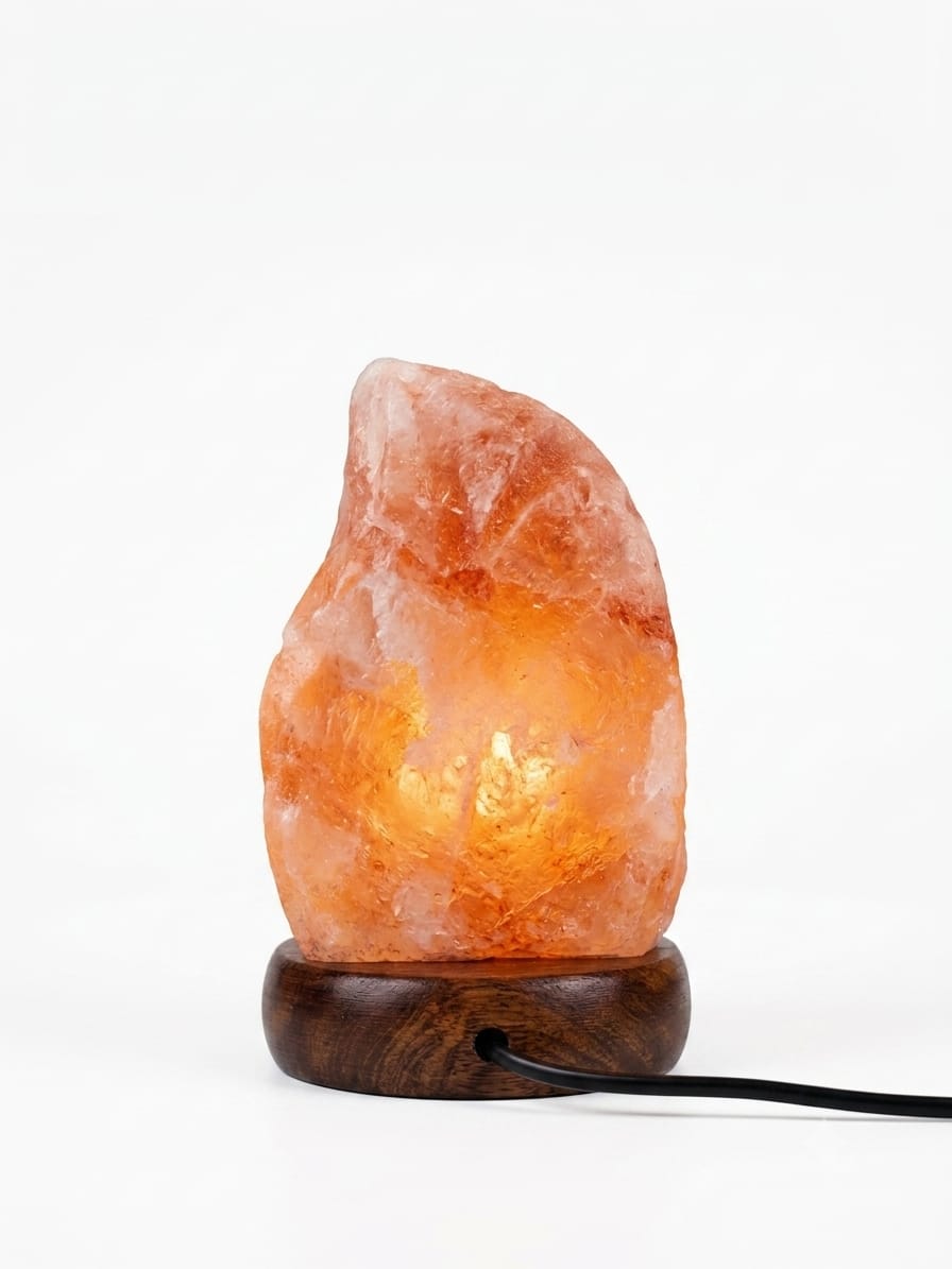 Natural Himalayan Salt Lamp – Handcrafted LED Crystal Night Light for Home & Office