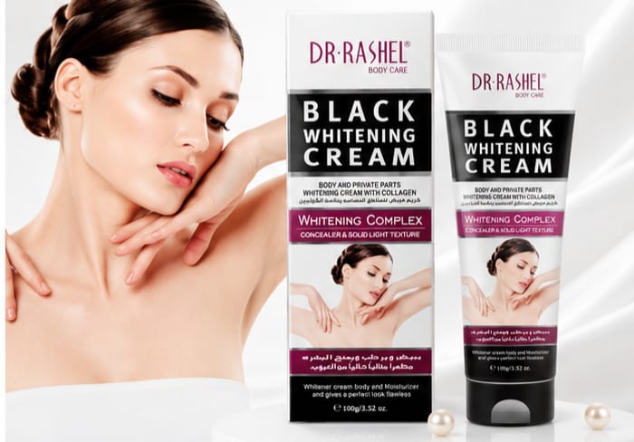 Dr. Rashel Black Whitening Cream with Collagen | Skin Brightening & Moisturizing Cream for Body and Private Areas
