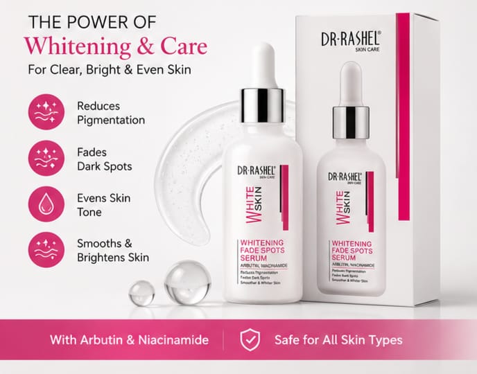 DR.RASHEL Whitening Fade Spots Serum with Arbutin & Niacinamide | Brightening Face Serum for Even Skin Tone