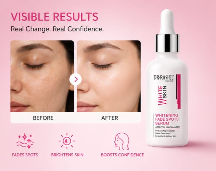 DR.RASHEL Whitening Fade Spots Serum with Arbutin & Niacinamide | Brightening Face Serum for Even Skin Tone