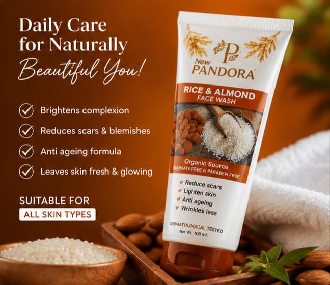New Pandora Rice & Almond Face Wash | Organic Brightening & Deep Cleansing Face Cleanser