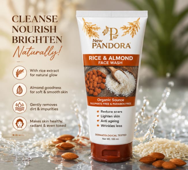New Pandora Rice & Almond Face Wash | Organic Brightening & Deep Cleansing Face Cleanser