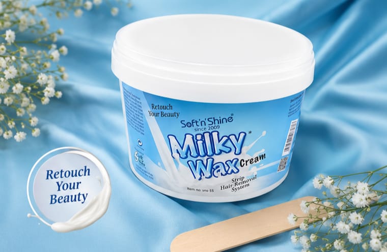 Soft'n'Shine Milky Wax Cream – Strip Hair Removal Wax for Smooth & Silky Skin | Gentle Hair Removal for All Skin Types