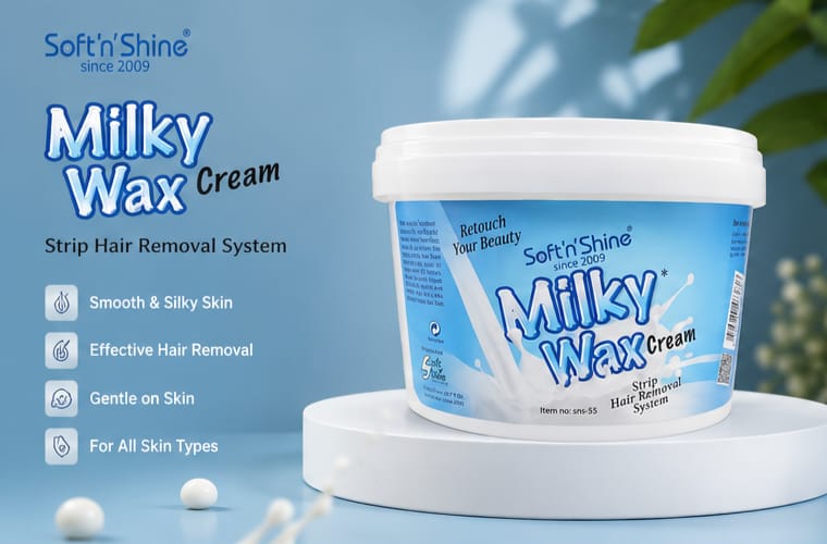 Soft'n'Shine Milky Wax Cream – Strip Hair Removal Wax for Smooth & Silky Skin | Gentle Hair Removal for All Skin Types