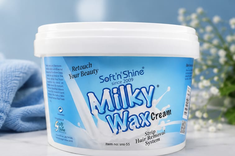 Soft'n'Shine Milky Wax Cream – Strip Hair Removal Wax for Smooth & Silky Skin | Gentle Hair Removal for All Skin Types