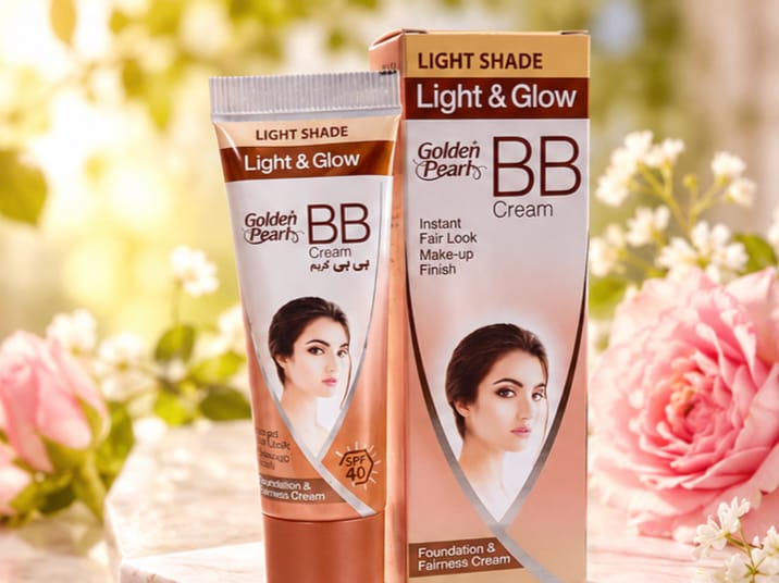 Golden Pearls BB Cream Light & Glow (Light Shade) – SPF 40 Foundation & Fairness Cream | Instant Natural Makeup Finish