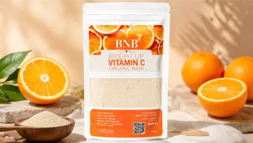BNB Organic Face Mask Powder – Rice, Vitamin C, Tea Tree & Saffron | Natural Skin Brightening & Deep Cleansing