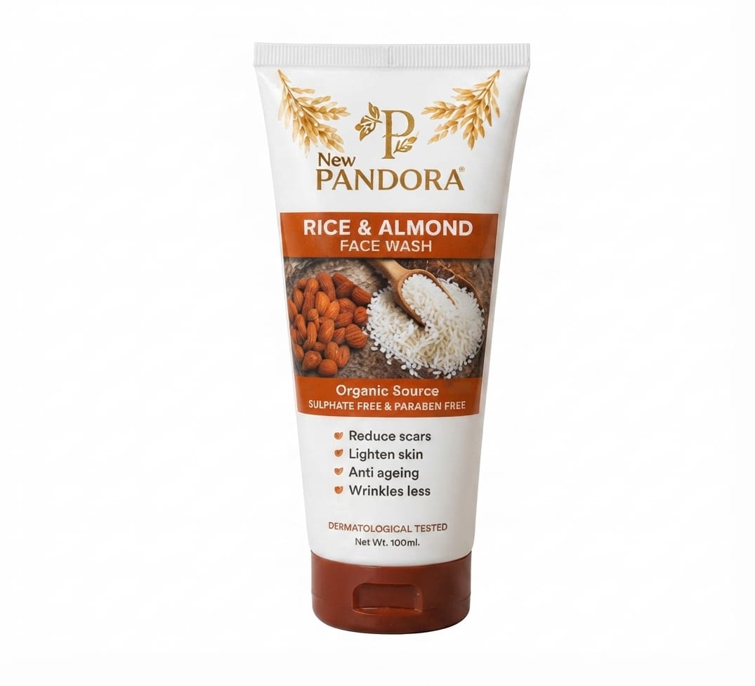 New Pandora Rice & Almond Face Wash | Organic Brightening & Deep Cleansing Face Cleanser