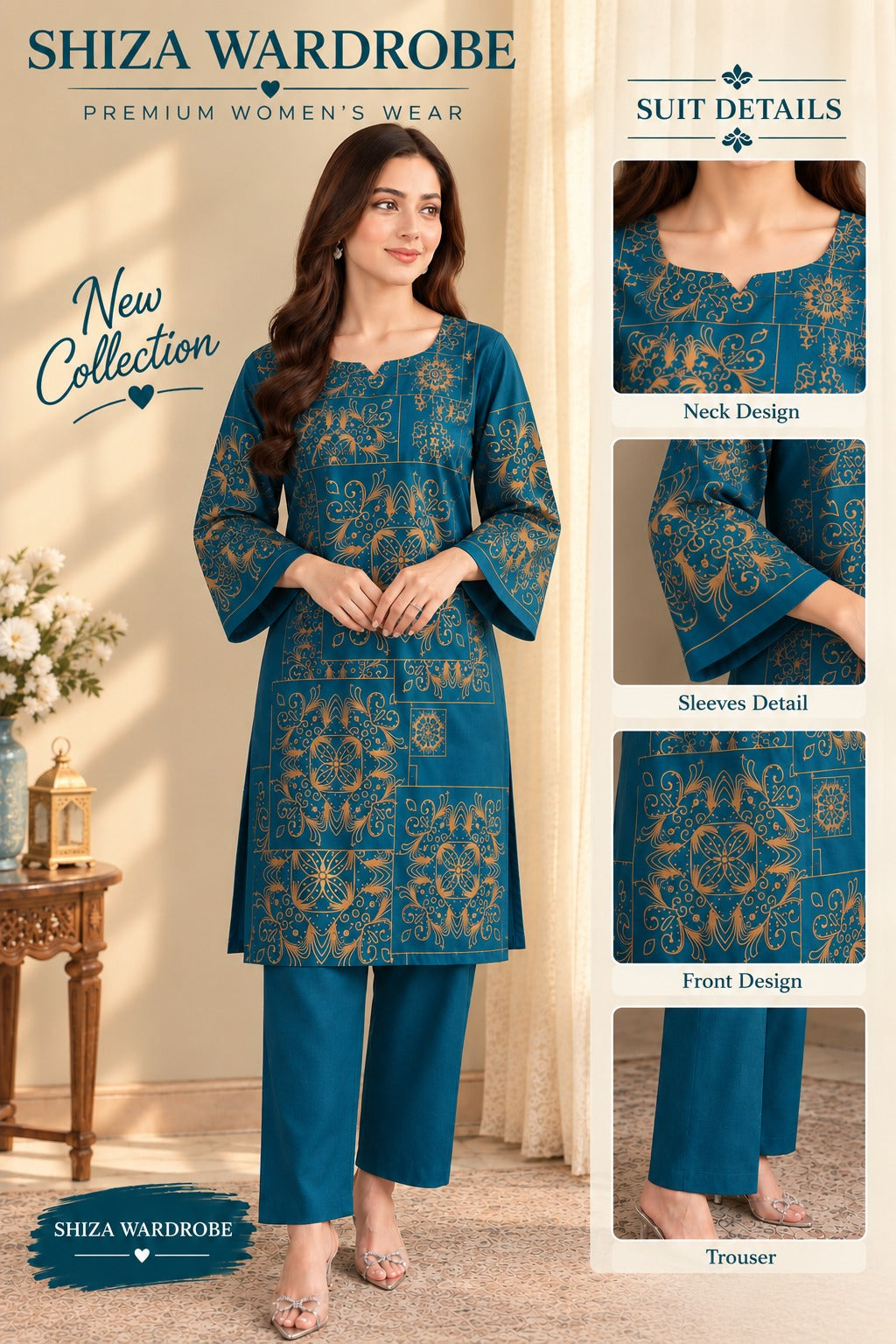 🌸 Elegant Printed 2-Piece Collection | Shiza Wardrobe 💛💙💜