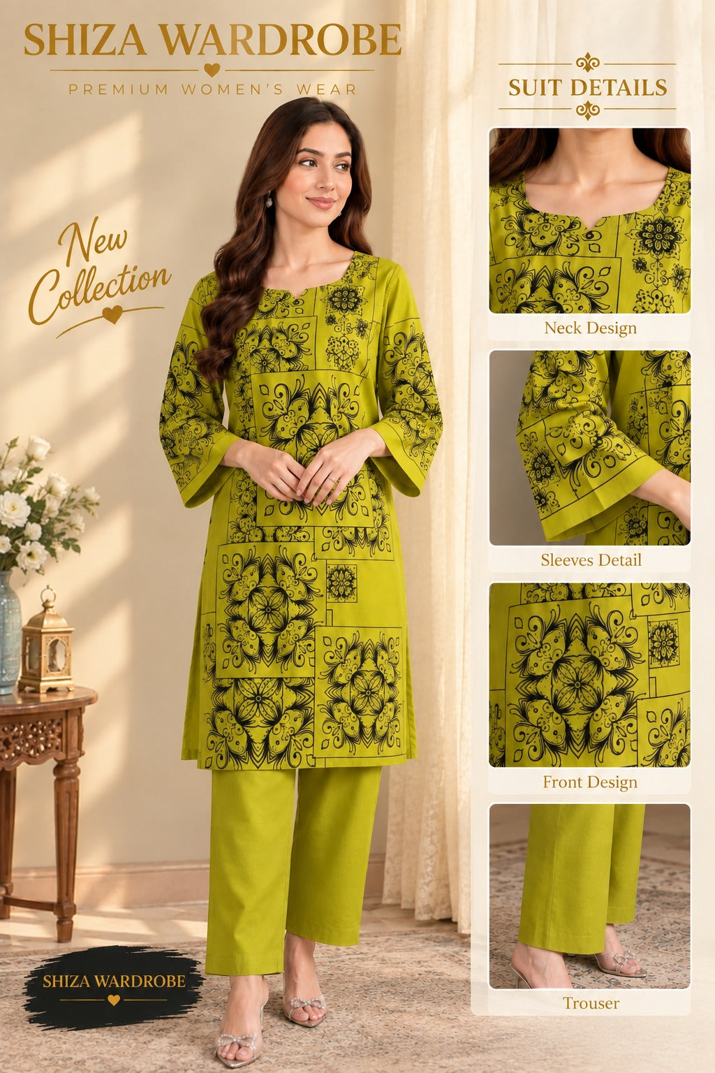 🌸 Elegant Printed 2-Piece Collection | Shiza Wardrobe 💛💙💜