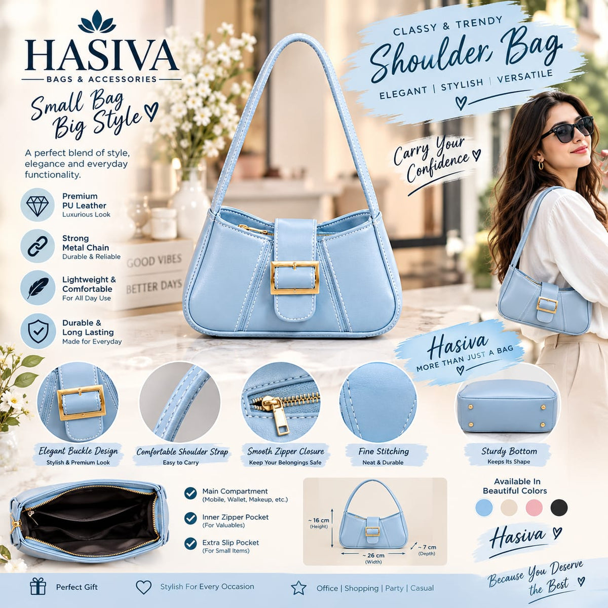 ✨ Elegant Trendy Ladies Handbag 👜