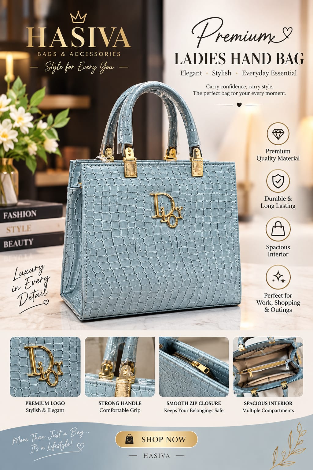 👜✨ Elegant & Stylish Women’s Handbag | Trendy Ladies Bag