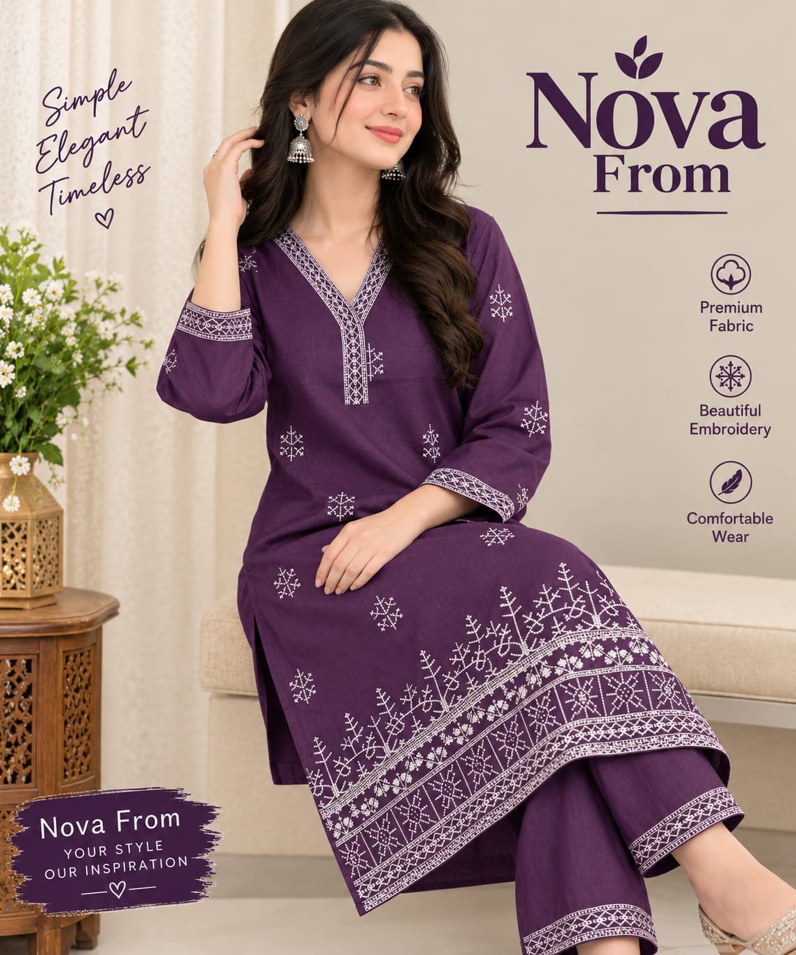 #NovaFrom\  #LawnSuit\  #2PieceSuit\  #PrintedLawn\  #WomensWear\  #PakistaniFashion