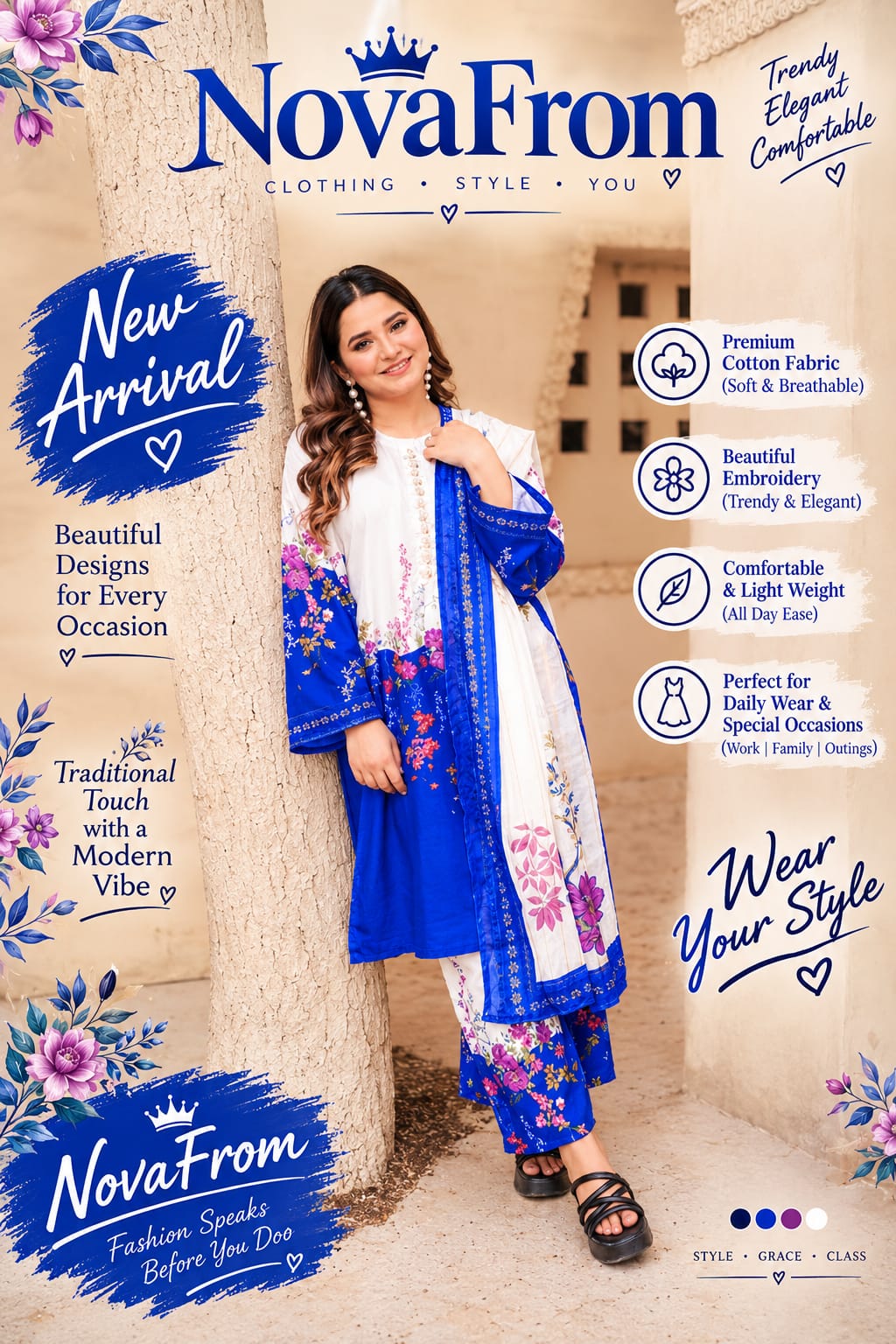 **Royal Blue Elegance 💙✨**