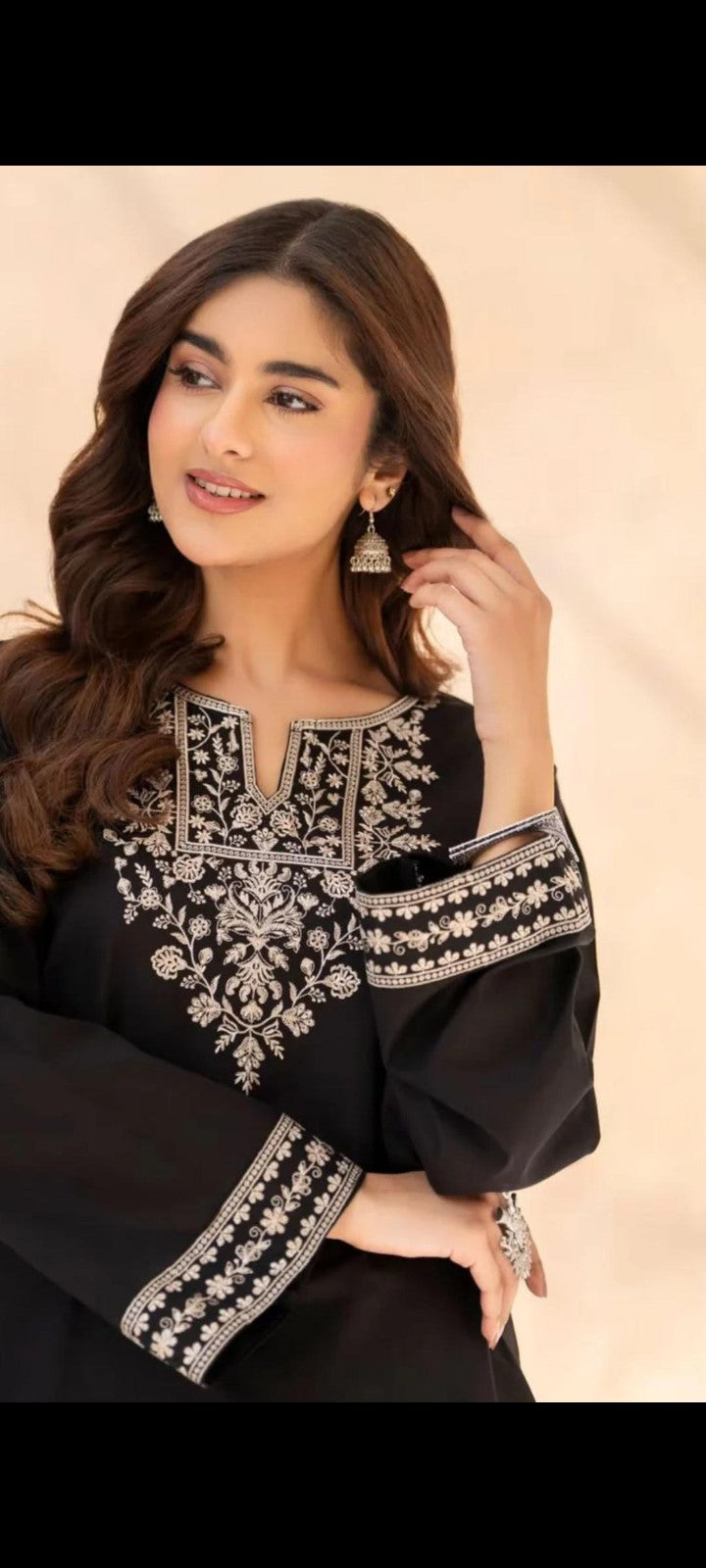 Elegant Black Embroidered Kurti | Premium Ethnic Wear ✨🌸
