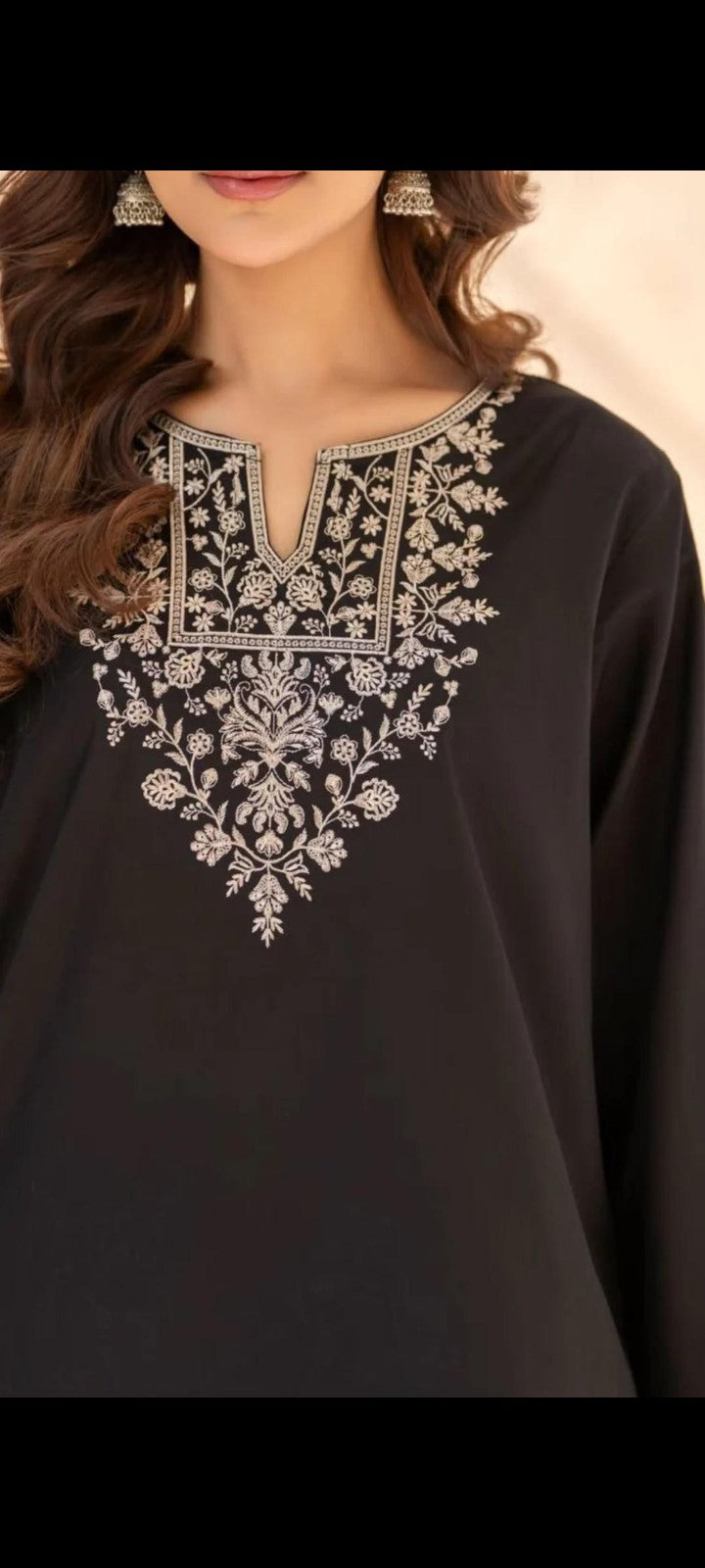 Elegant Black Embroidered Kurti | Premium Ethnic Wear ✨🌸
