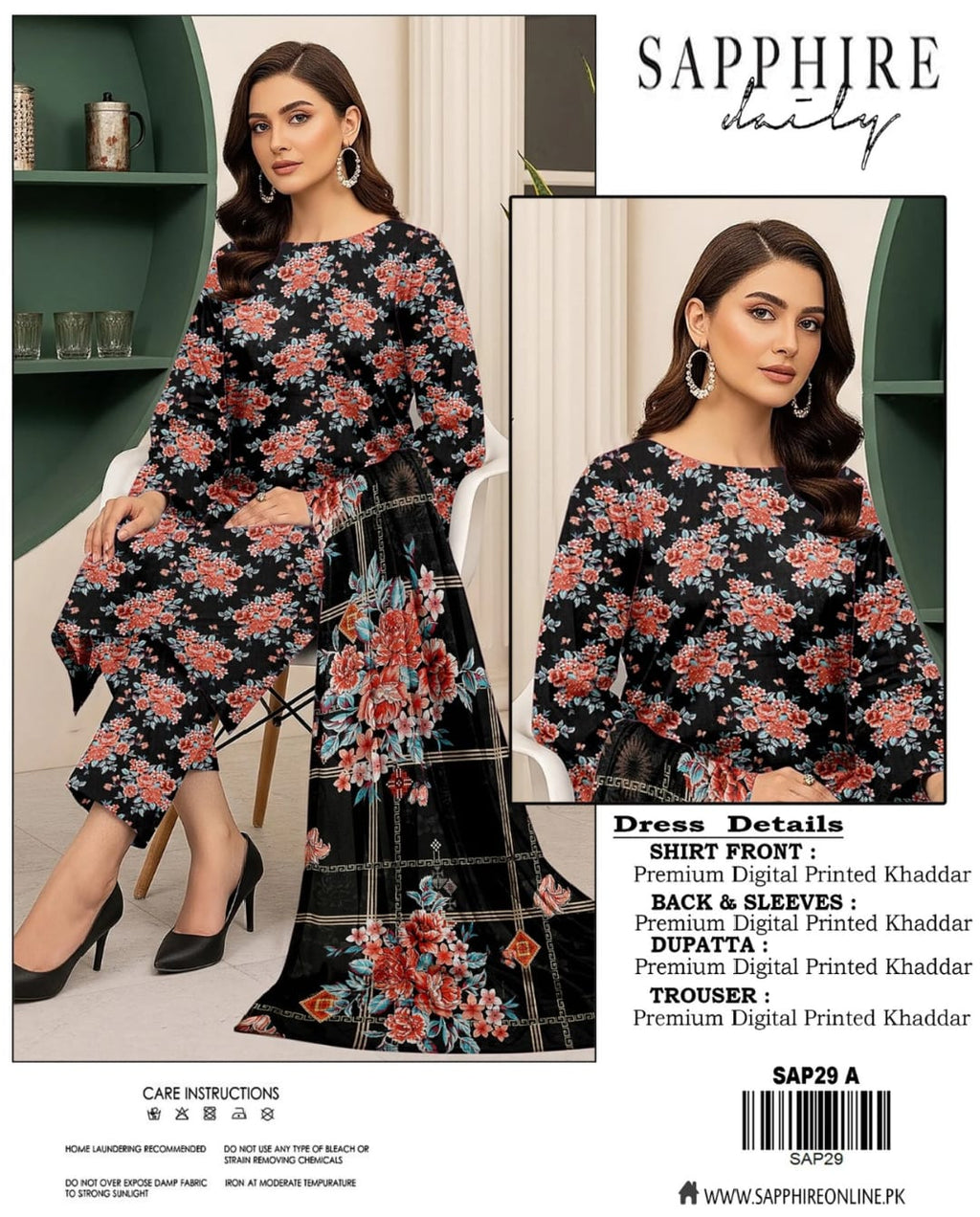 🌸 Premium Digital Printed Khaddar 3-Piece Suit Collection