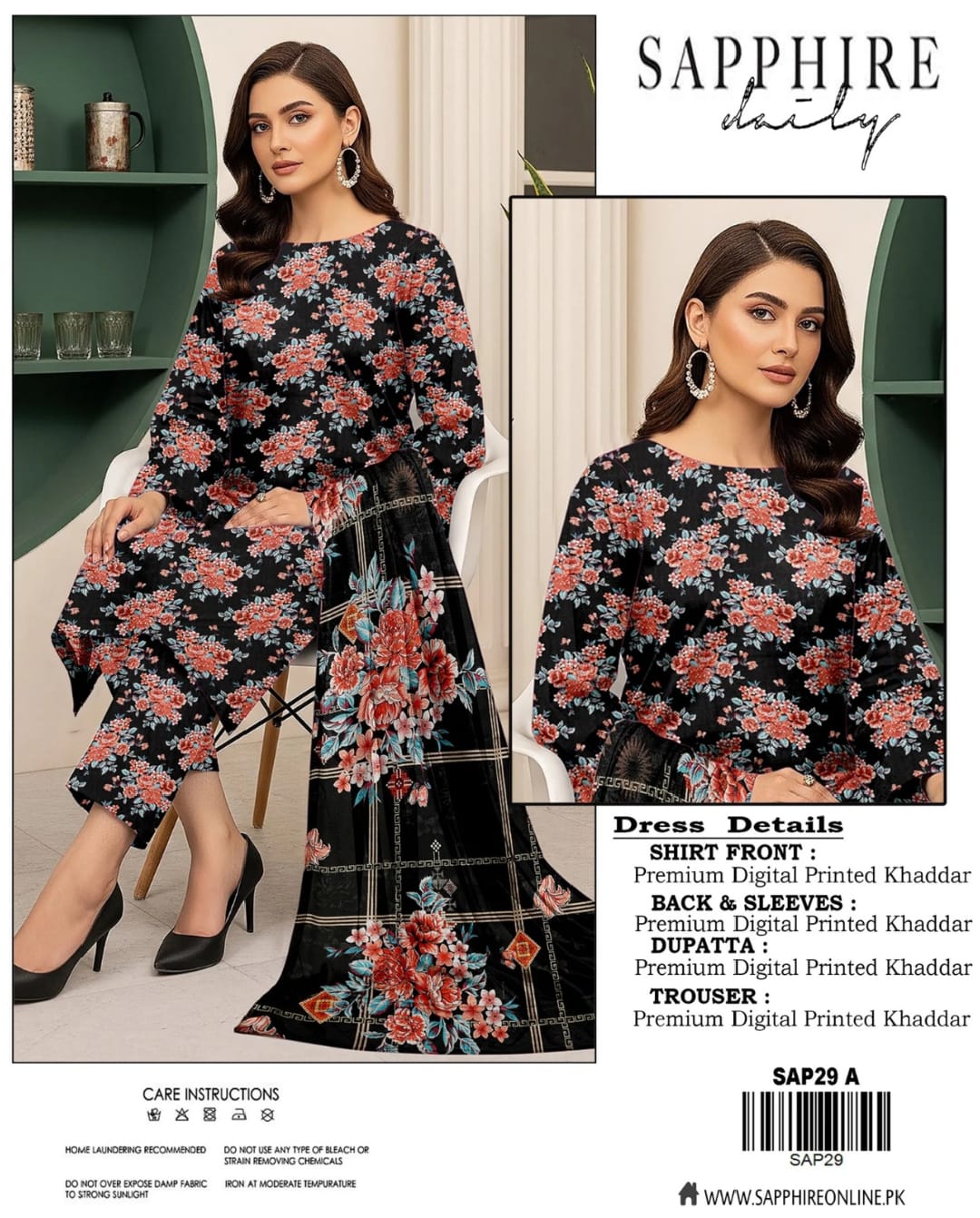 🌸 Premium Digital Printed Khaddar 3-Piece Suit Collection
