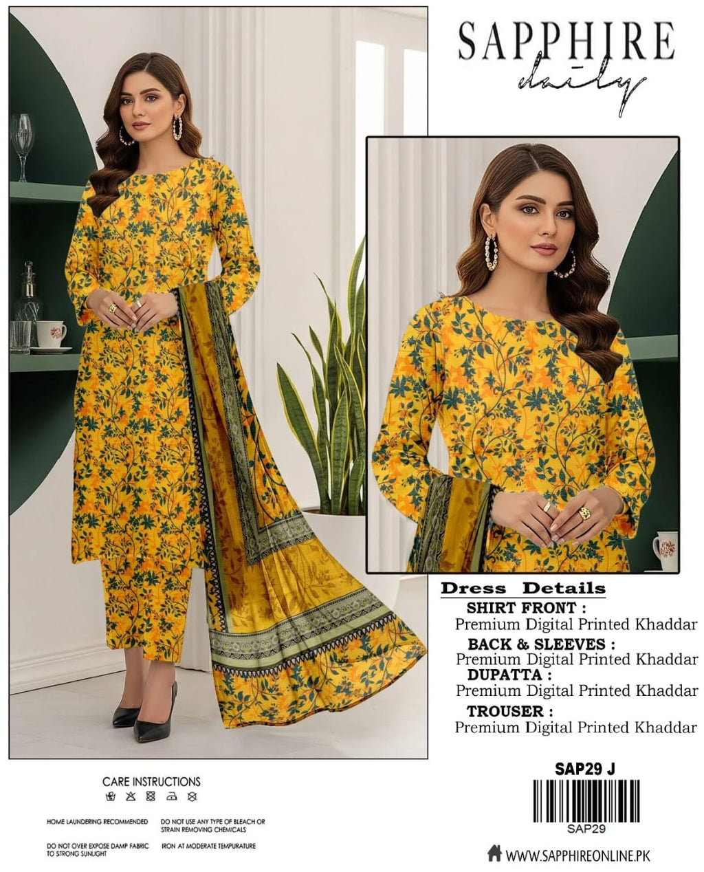 🌸 Premium Digital Printed Khaddar 3-Piece Suit Collection