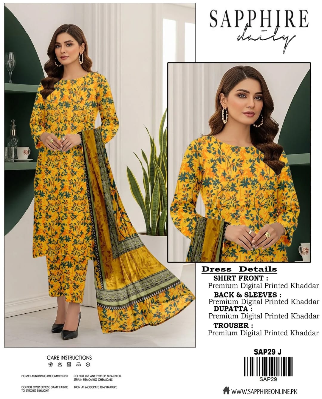 🌸 Premium Digital Printed Khaddar 3-Piece Suit Collection