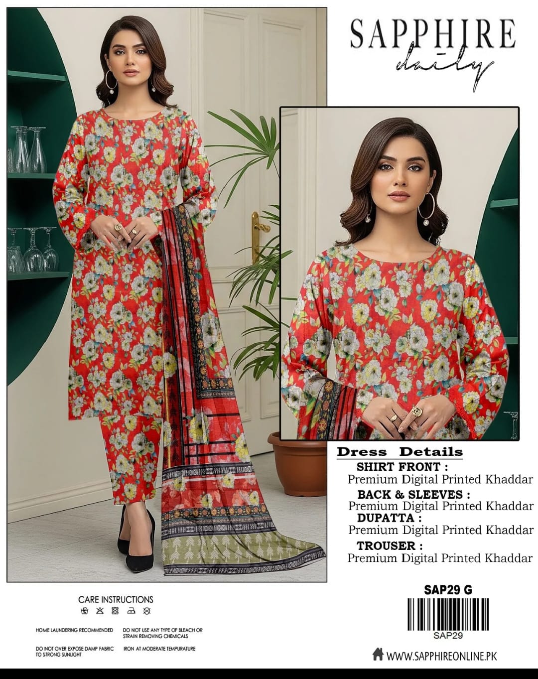 🌸 Premium Digital Printed Khaddar 3-Piece Suit Collection