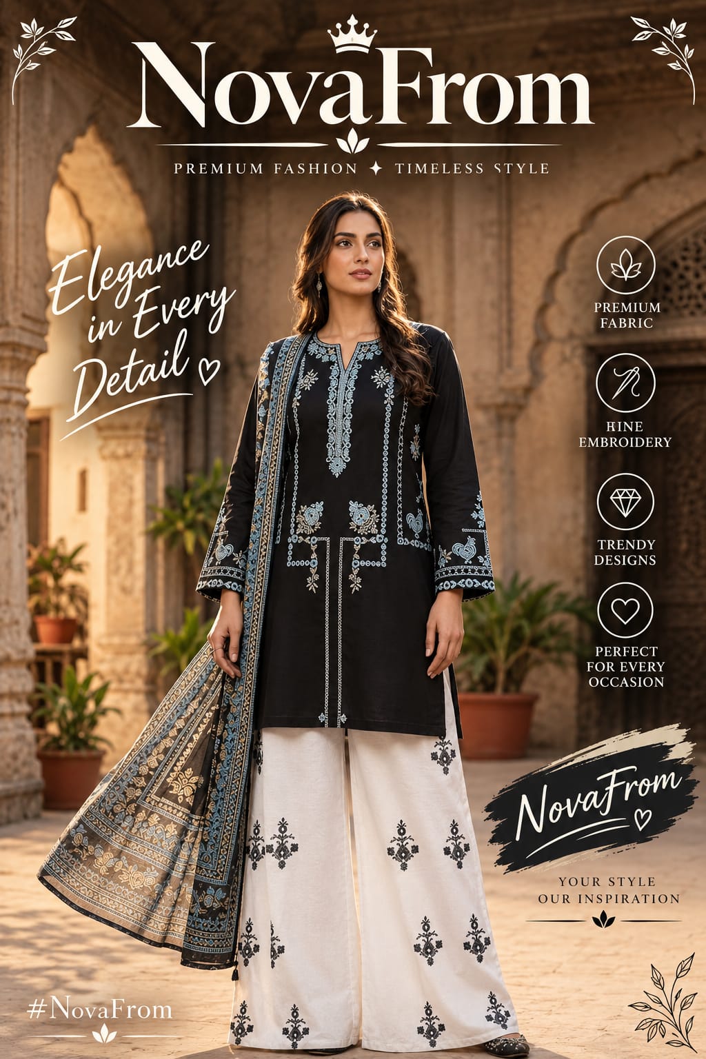 - **Monochrome Chic** - **Black & White Muse** - **Classic Contrast** - **Noir & White** - **Bold Elegance** - **Monochrome Bloom**