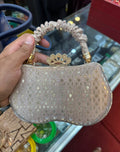 ✨ Add a touch of elegance to your special look with this beautiful clutch! 👛💖 🌸 Perfect for bridal wear, weddings, parties & festive occasions. 💎 Stylish, elegant and easy to carry. 👰‍♀️ A perfect accessory to complete your gorgeous outfit! ✨